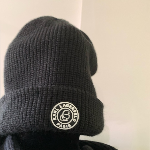 Karl Lagerfeld Black Unisex Beanie main image 8